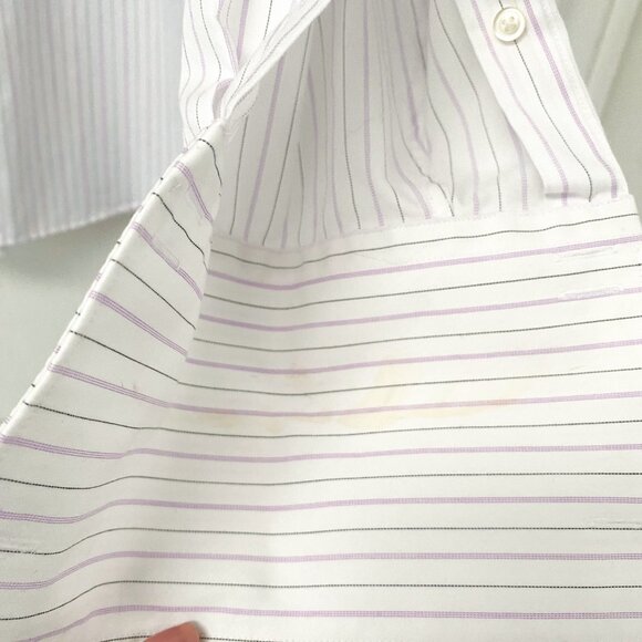 Joseph Abboud - Non-Iron Slim Fit Button-Up Pinstripe Shirt - Picture 4 of 7